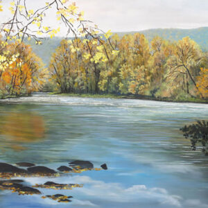 Fall Color on the Oconaluftee River- print