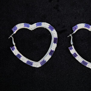 Beaded Heart Earrings