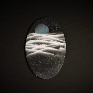 Blue Moon Spray Paint Art